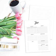 Load image into Gallery viewer, Monthly Overview Planner Inserts | City