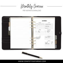 Load image into Gallery viewer, Monthly Overview Planner-Confetti Saturday