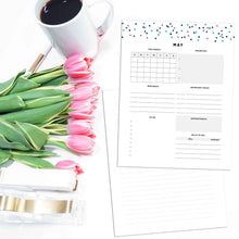 Load image into Gallery viewer, Monthly Overview Planner | Signature Confetti