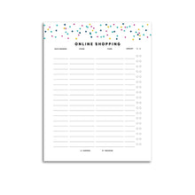 Load image into Gallery viewer, Printable-Online Shopping Tracker | Signature Confetti-Rings and Disc Planner-Confetti Saturday