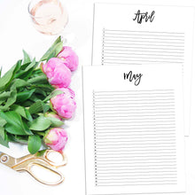 Load image into Gallery viewer, List Monthly Calendar Planner | City