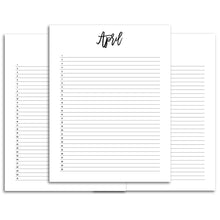 Load image into Gallery viewer, List Monthly Calendar Planner | City