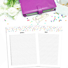 Load image into Gallery viewer, List Monthly Calendar Planner | Signature Confetti