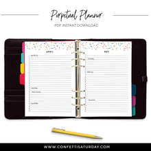 Load image into Gallery viewer, Monthly List Planner-Confetti Saturday