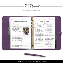 Load image into Gallery viewer, Dog Planner Pages: Printable Inserts-Confetti Saturday
