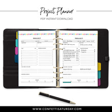 Load image into Gallery viewer, Project Planner Pages-Confetti Saturday
