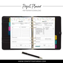 Load image into Gallery viewer, Project Planner Pages-Confetti Saturday