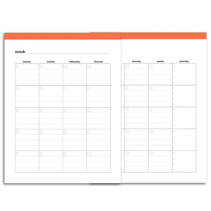 Monthly Priorities Planner, Undated | Classic-Rings and Disc Planner-Confetti Saturday