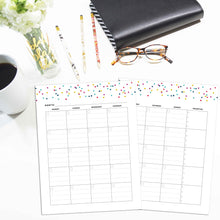 Load image into Gallery viewer, Monthly Priorities Planner, Undated | Signature Confetti