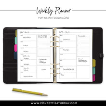 Load image into Gallery viewer, Weekly To Do List Planner Pages-Confetti Saturday
