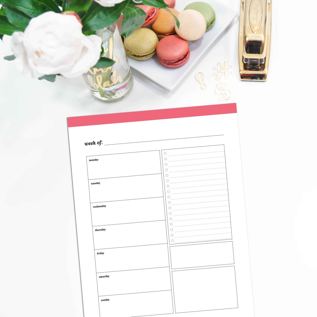 Weekly Planner, Undated v1 | Classic-Rings and Disc Planner-Confetti Saturday