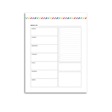 Load image into Gallery viewer, Weekly Planner, Undated v1 | Signature Stripe