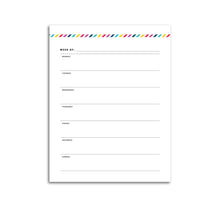 Load image into Gallery viewer, Weekly Planner, Undated v2 | Signature Stripe