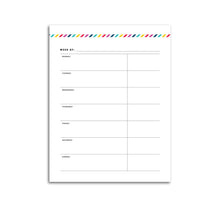Load image into Gallery viewer, Weekly Planner, Undated v3 | Signature Stripe