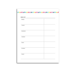 Weekly Planner, Undated v3 | Signature Stripe