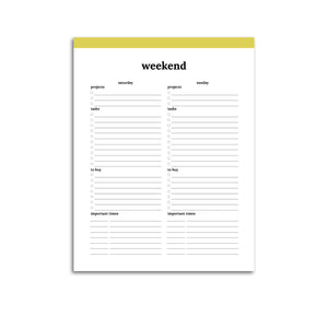 Weekend Planner Page | Classic