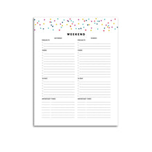 Load image into Gallery viewer, Weekend Planner Page | Signature Confetti