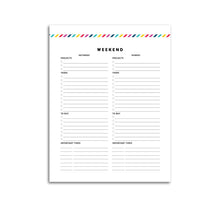 Load image into Gallery viewer, Weekend Planner Page | Signature Stripe
