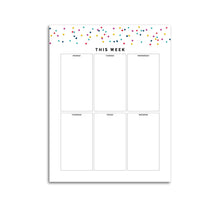 Load image into Gallery viewer, Weekly Planner Boxes Page | Signature Confetti