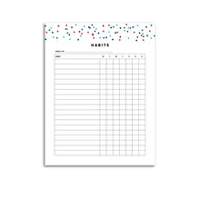 Load image into Gallery viewer, Printable-Weekly Habit Tracker Planner | Signature Confetti-Rings and Disc Planner-Confetti Saturday