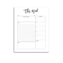 Load image into Gallery viewer, Weekly Planner Page | City