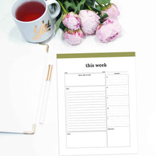 Load image into Gallery viewer, Weekly Planner Summary | Classic-Rings and Disc Planner-Confetti Saturday
