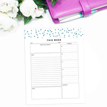 Load image into Gallery viewer, Weekly Planner Summary | Signature Confetti