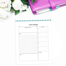 Load image into Gallery viewer, Weekly Planner Summary | Signature Stripe