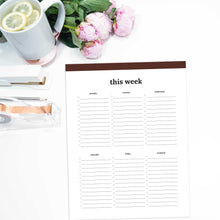 Load image into Gallery viewer, Weekly To Do List | Classic-Rings and Disc Planner-Confetti Saturday