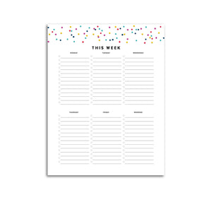 Weekly To Do List | Signature Confetti