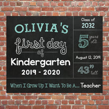 Load image into Gallery viewer, First Day Of School Chalkboard Poster
