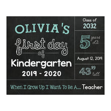 Load image into Gallery viewer, First Day Of School Chalkboard Poster
