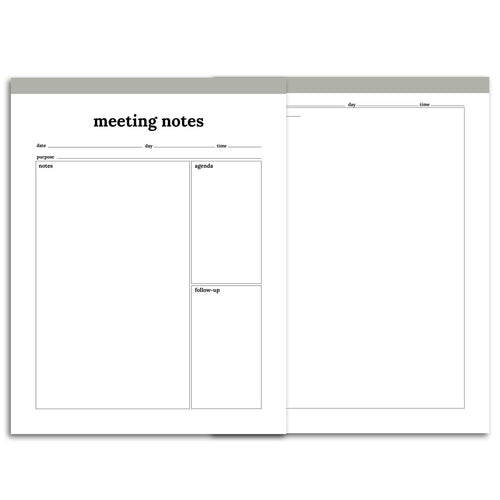 Meeting Planner Page, Simplified | Classic-Rings and Disc Planner-Confetti Saturday