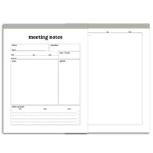 Load image into Gallery viewer, Meeting Planner Page, Detailed | Classic-Rings and Disc Planner-Confetti Saturday
