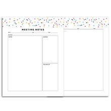 Load image into Gallery viewer, Printable-Meeting Planner Page, Simplified | Signature Confetti-Rings and Disc Planner-Confetti Saturday
