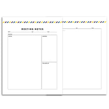 Load image into Gallery viewer, Meeting Planner Page, Simplified | Signature Stripe
