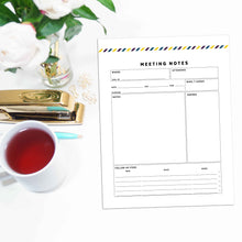 Load image into Gallery viewer, Meeting Planner Page, Detailed | Signature Stripe
