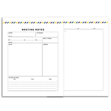 Load image into Gallery viewer, Meeting Planner Page, Detailed | Signature Stripe
