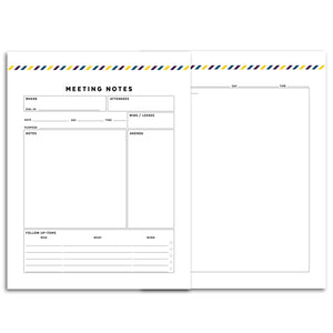Meeting Planner Page, Detailed | Signature Stripe