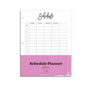Schedule Planner Inserts, Work Week | City