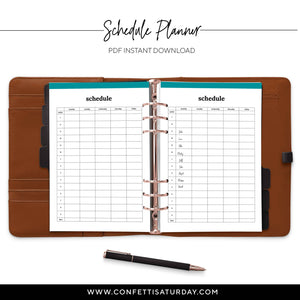 Schedule Planner Pages-Confetti Saturday