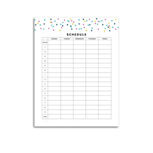 Load image into Gallery viewer, Printable-Schedule Planner, Work Week | Signature Confetti-Rings and Disc Planner-Confetti Saturday
