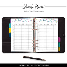Load image into Gallery viewer, Schedule Planner Pages-Confetti Saturday
