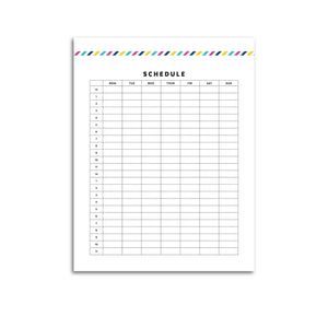 Schedule Planner 24/7 | Signature Stripe
