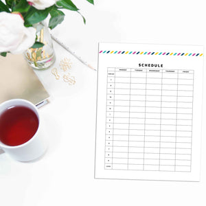 Schedule Planner, Work Week | Signature Stripe