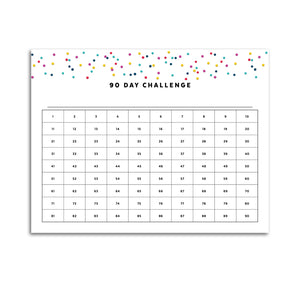 90 Day Challenge Planner | Signature Confetti