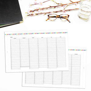 Fold Out Yearly Planner, Undated | Signature Stripe