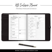 Load image into Gallery viewer, All-Inclusive Monthly Planner Travelers Notebook, Undated-Confetti Saturday
