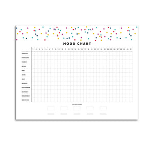 Yearly Mood Chart Planner Page | Signature Confetti