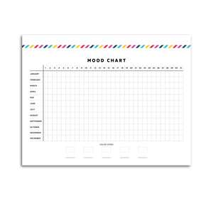 Yearly Mood Chart Planner Page | Signature Stripe